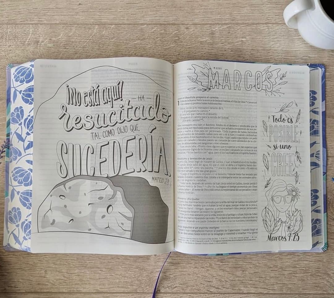 Biblia Inspira Español NTV Letra Grande Ramo Azul/ Semi Piel Filament